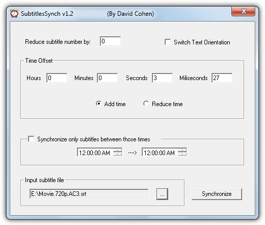 SubtitlesSynch