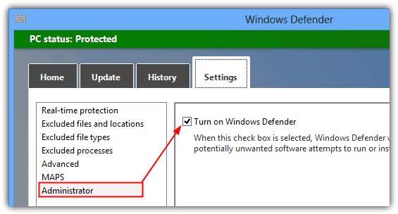 turn off windows defender 8