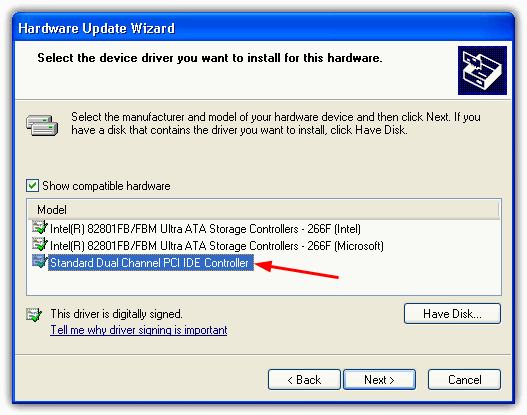 Standard Dual Channel PCI IDE Controller