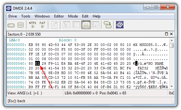 Clear fat32 dirty bit