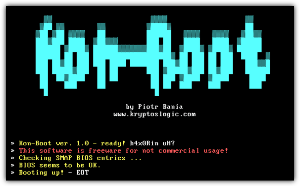 booting Kon-Boot 1.1