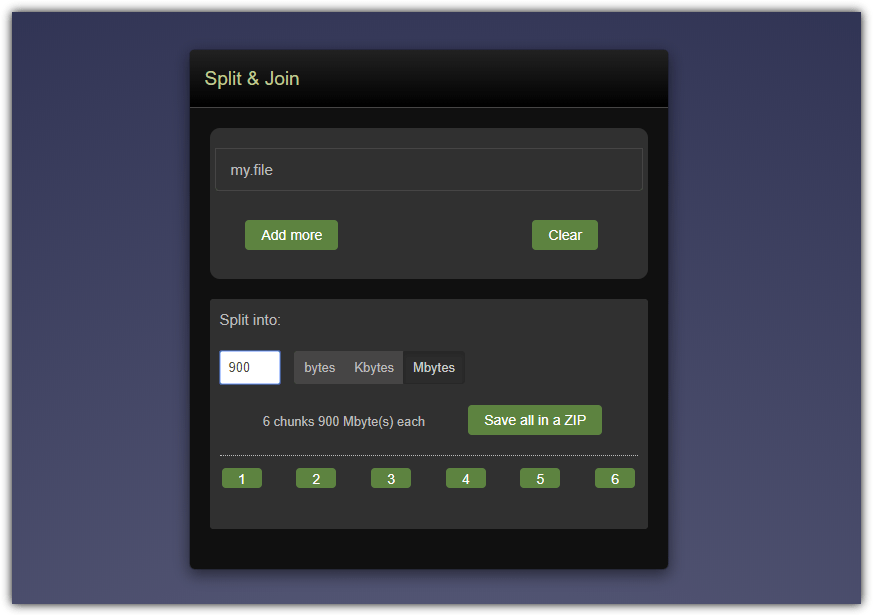 Split and join webpage