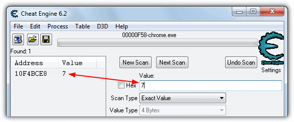 found addresses in cheat engine