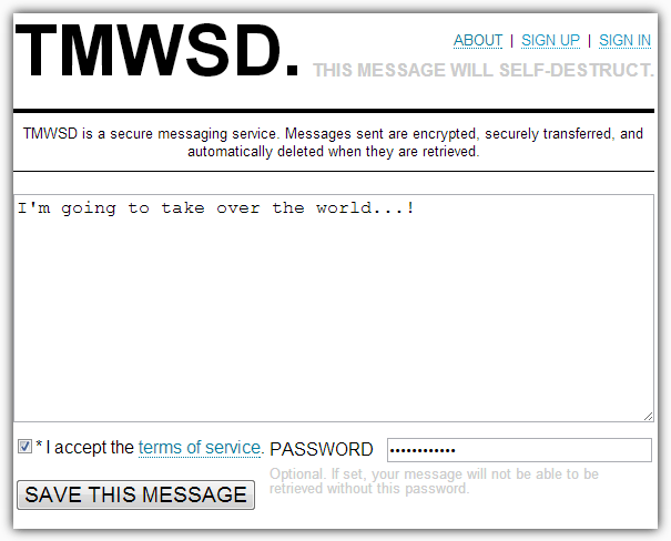 This Message Will Self Destruct