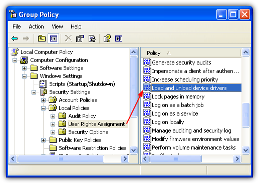 load and unload device drivers