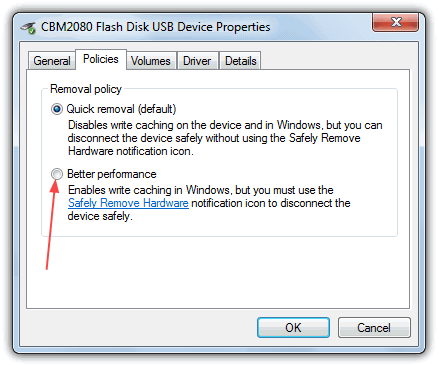 Write Caching and Safe Removal