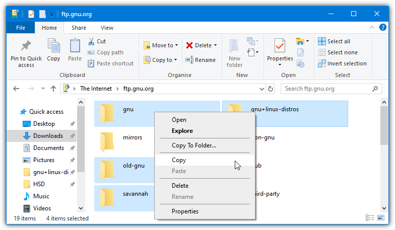 copy files from ftp site