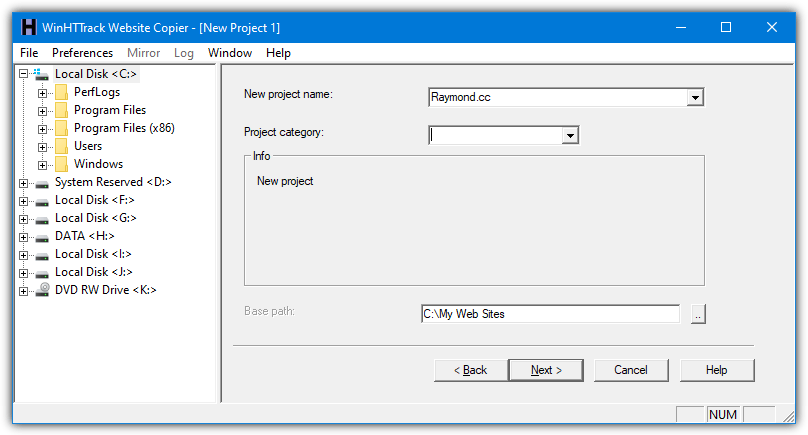 WinHTTrack Project