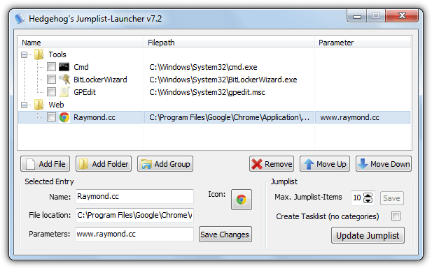 jumplist launcher