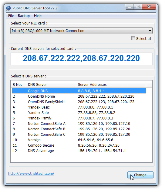 public dns server tool