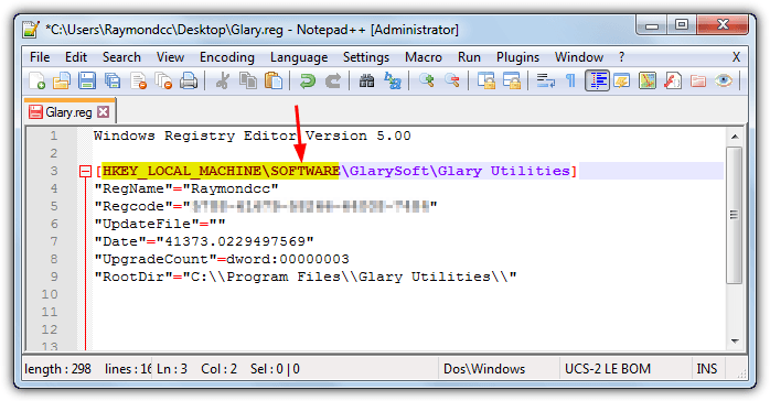 registry viewer export key