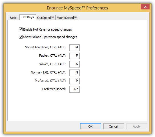 myspeed hotkeys