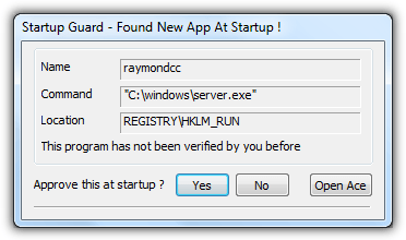 startup guard found new app