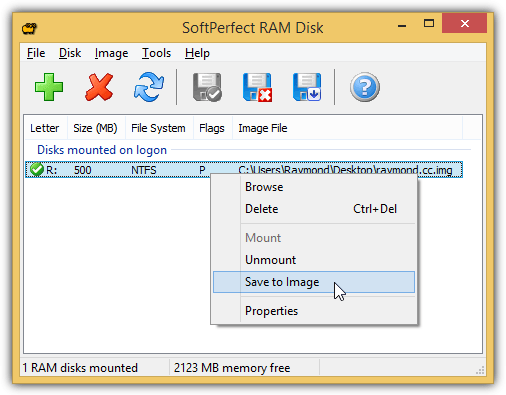 ramdisk save to image