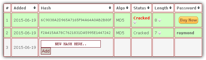 onlinehashcrack.com result