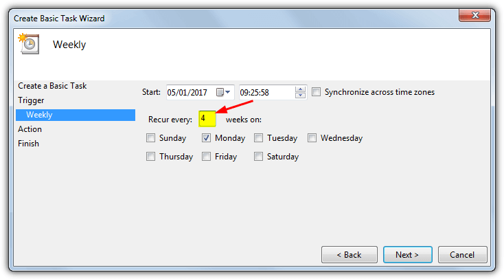 set schedule for mediahome trial reset